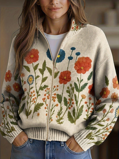 Natalia™ | Cárdigan con flores silvestres