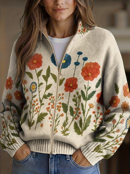 Natalia™ | Cárdigan con flores silvestres