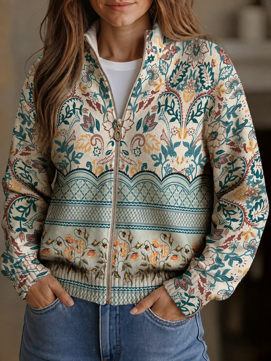 Fernanda™ | Cárdigan con cenefa floral