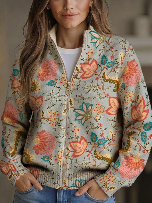 Lucía™ | Cárdigan con estampado de jardín