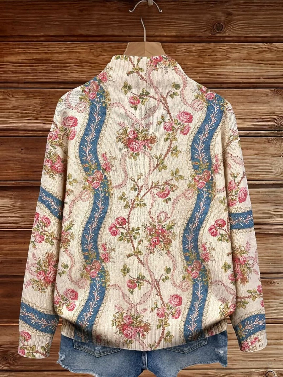Carolina™ | Cárdigan con enredaderas de rosas