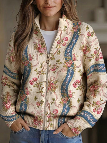 Carolina™ | Cárdigan con enredaderas de rosas